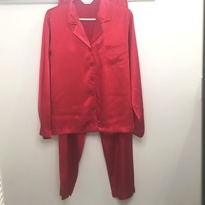 La Senza Red Satin Pajama set
